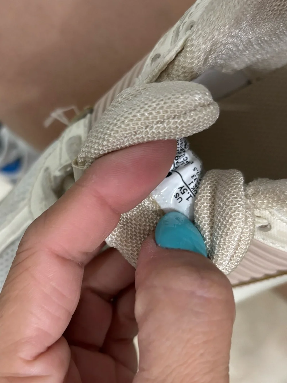 Nike Kids Neutral Beige and White Athletic Sneakers